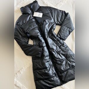 Zara Black Long Puffer Coat